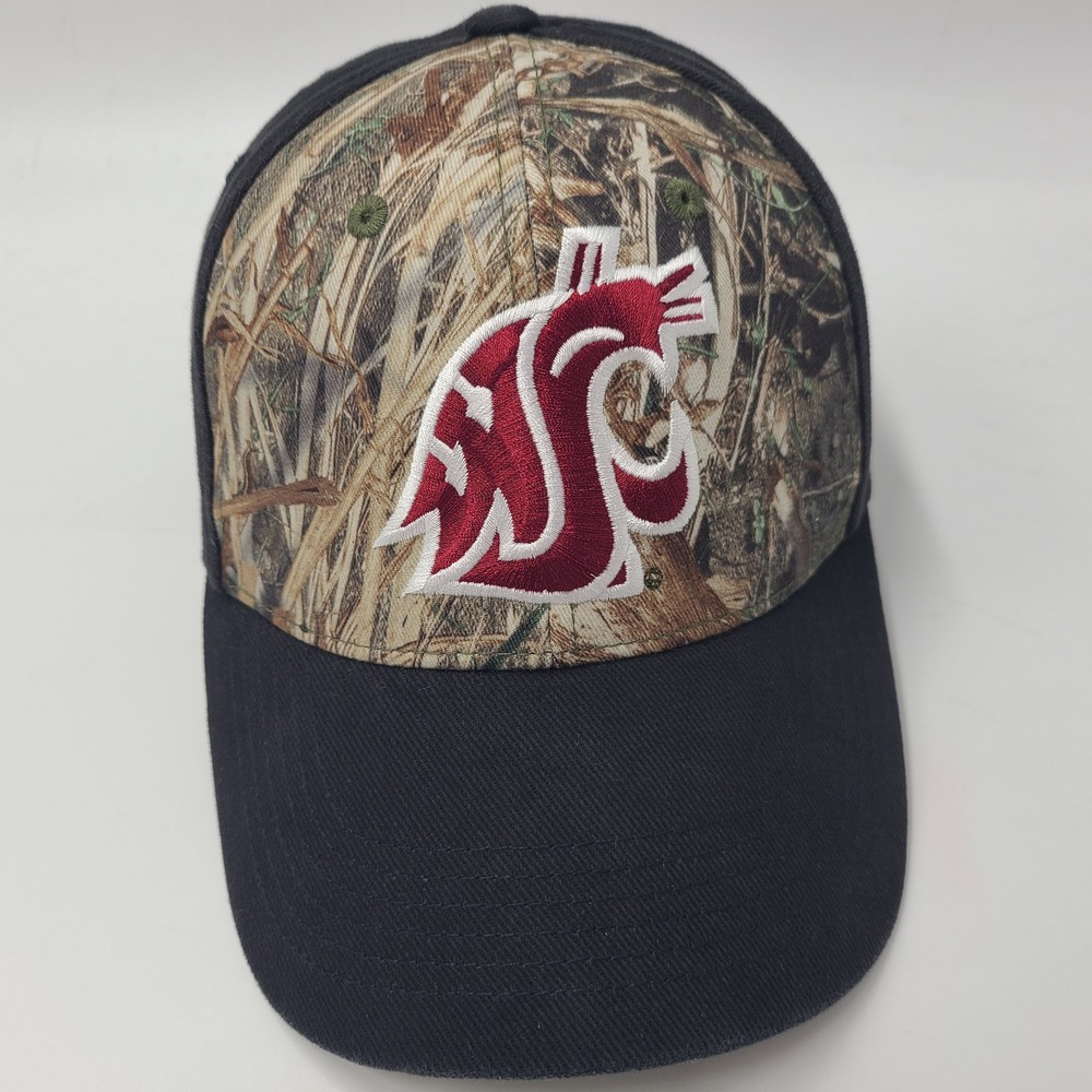 Washington State Cougars Hat Adjustable Captivating Headgear Black Camo NCAA Men